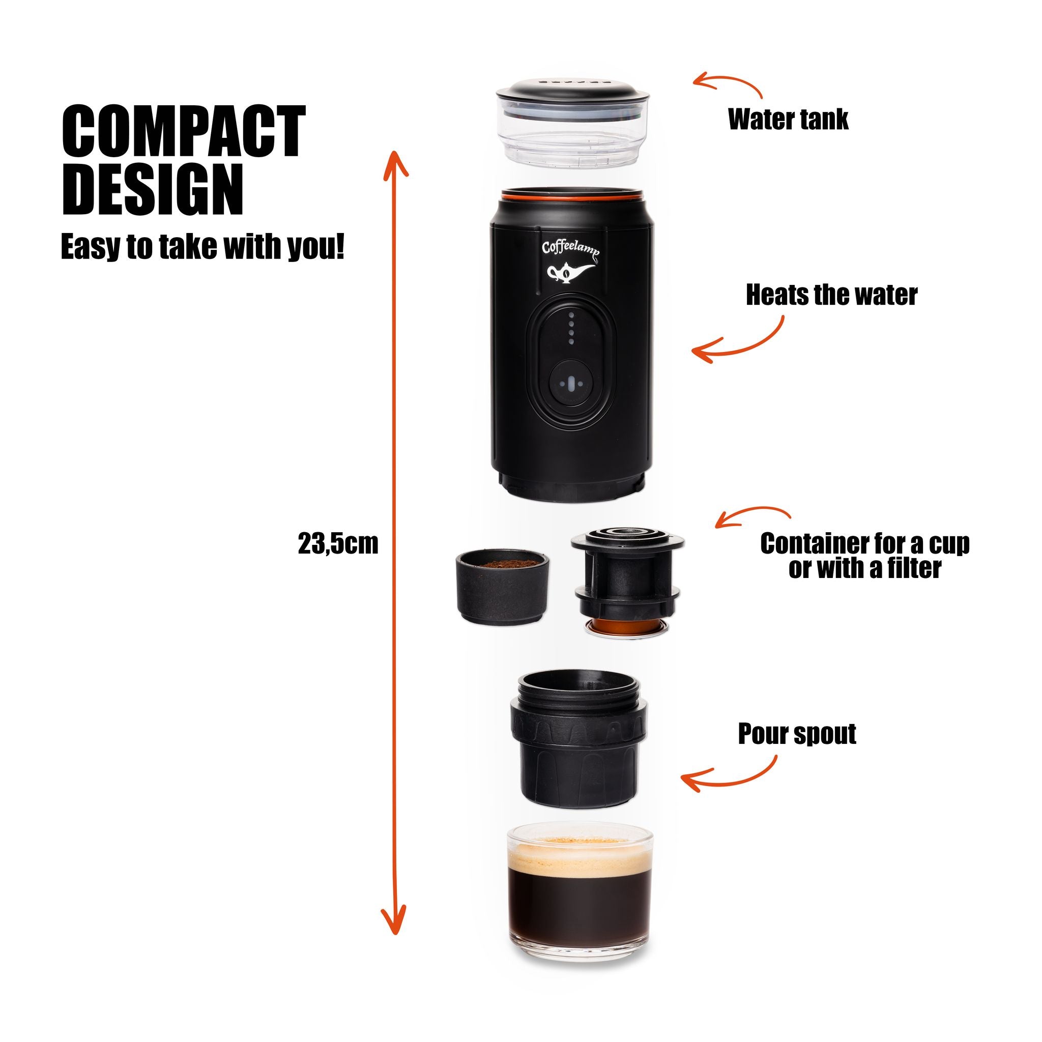 Coffeelamp™ Portable electric espresso machine